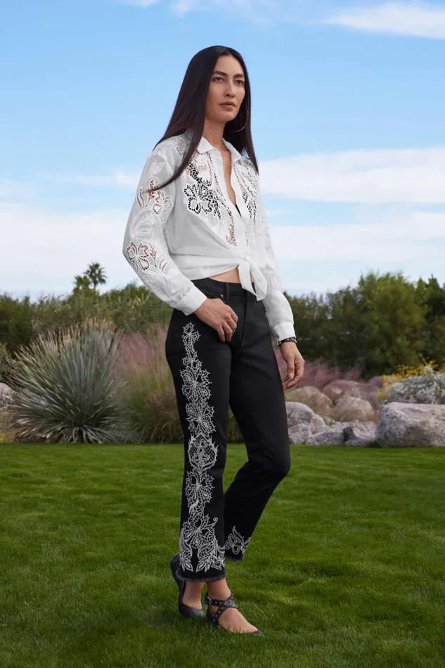 Women LAURENA CROPPED BABY BOOT JEAN Black Johnny Was Bottoms Women LAURENA CROPPED BABY BOOT JEAN Black Johnny Was Bottoms