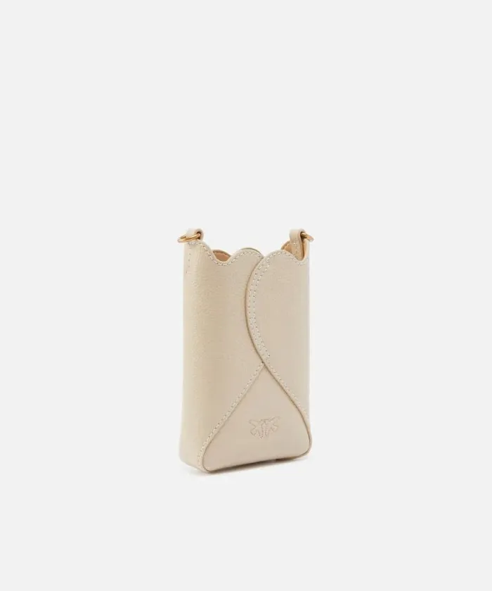 Women Leather Goods Pinko Leather Crossbody Smartphone Case Beigesmoke Greyantiquegold Women Leather Goods Pinko Leather Crossbody Smartphone Case Beigesmoke Greyantiquegold