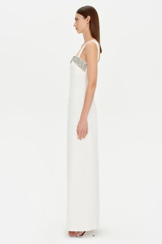 Women Lennox Gown EXCLUSIVE White Jonathan Simkhai Dresses and Jumpsuits