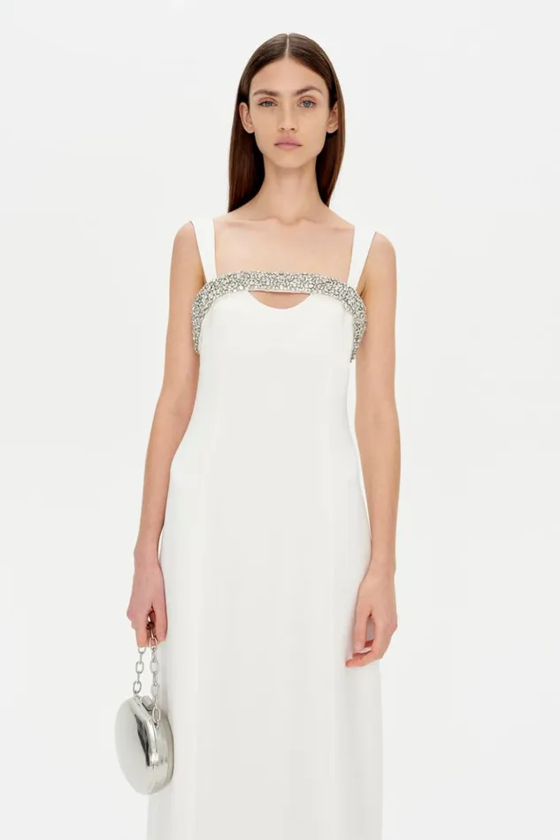 Women Lennox Gown EXCLUSIVE White Jonathan Simkhai Dresses and Jumpsuits