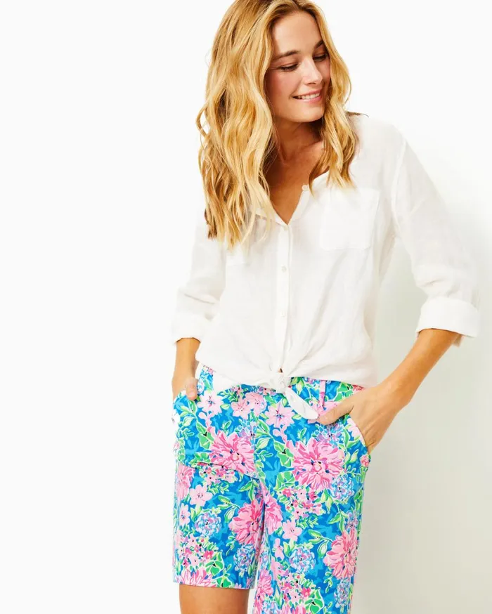 Women Lilly Pulitzer Bottoms 9034 Natia Knit Short Multi Spring In Your Step Women Lilly Pulitzer Bottoms 9034 Natia Knit Short Multi Spring In Your Step