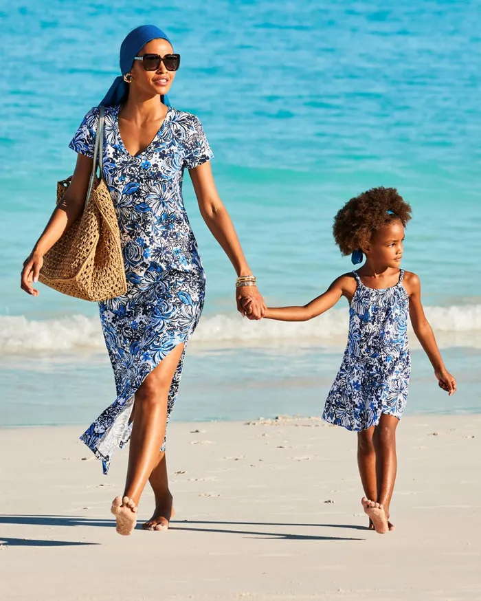 Women Lilly Pulitzer Dresses Ameilia Elbow Sleeve Midi Dress Low Tide Navy Bouquet All Day Engineered Woven Dress Women Lilly Pulitzer Dresses Ameilia Elbow Sleeve Midi Dress Low Tide Navy Bouquet All Day Engineered Woven Dress