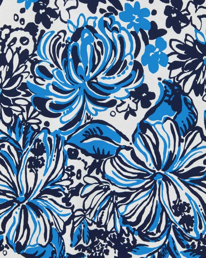 Women Lilly Pulitzer Dresses Ameilia Elbow Sleeve Midi Dress Low Tide Navy Bouquet All Day Engineered Woven Dress Women Lilly Pulitzer Dresses Ameilia Elbow Sleeve Midi Dress Low Tide Navy Bouquet All Day Engineered Woven Dress