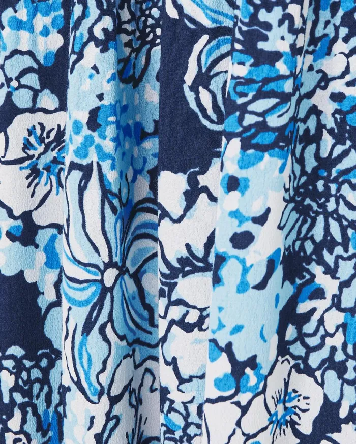 Women Lilly Pulitzer Dresses Ameilia Elbow Sleeve Midi Dress Low Tide Navy Bouquet All Day Engineered Woven Dress Women Lilly Pulitzer Dresses Ameilia Elbow Sleeve Midi Dress Low Tide Navy Bouquet All Day Engineered Woven Dress