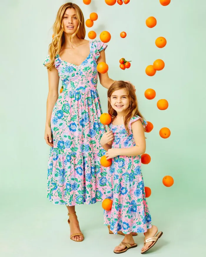 Women Lilly Pulitzer Dresses Bayleigh Midi Dress Multi Grove Garden Women Lilly Pulitzer Dresses Bayleigh Midi Dress Multi Grove Garden