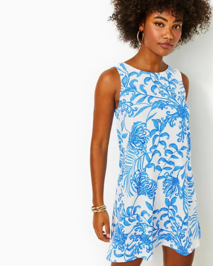 Women Lilly Pulitzer Dresses Caylinn Sleeveless Popover Shirt Dress Resort White A Lil Nauti Pigment Print Women Lilly Pulitzer Dresses Caylinn Sleeveless Popover Shirt Dress Resort White A Lil Nauti Pigment Print