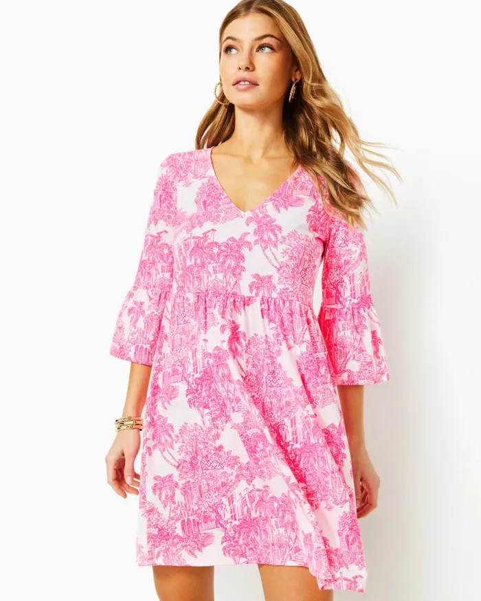Women Lilly Pulitzer Dresses Caylinn Sleeveless Popover Shirt Dress Resort White A Lil Nauti Pigment Print Women Lilly Pulitzer Dresses Caylinn Sleeveless Popover Shirt Dress Resort White A Lil Nauti Pigment Print