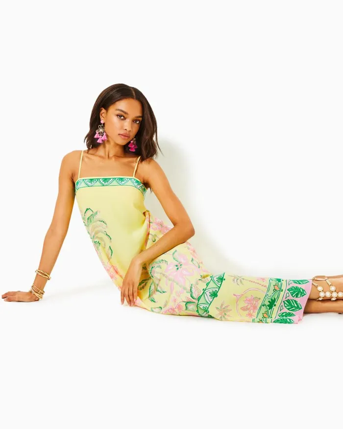 Women Lilly Pulitzer Dresses Jesslyn Silk Maxi Slip Dress Finch Yellow Tropical Oasis Engineered Woven Maxi Dre Women Lilly Pulitzer Dresses Jesslyn Silk Maxi Slip Dress Finch Yellow Tropical Oasis Engineered Woven Maxi Dre