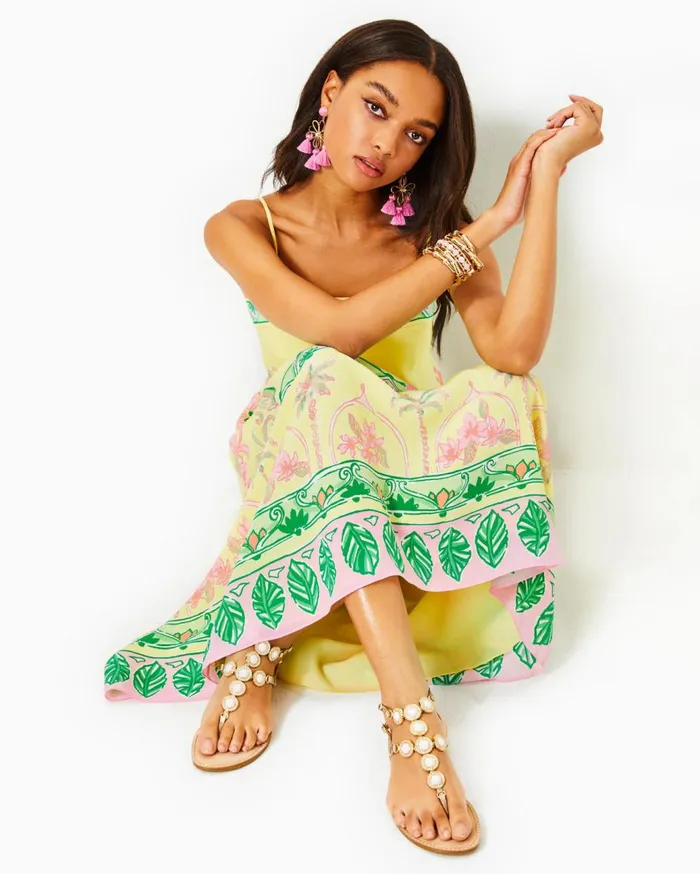 Women Lilly Pulitzer Dresses Jesslyn Silk Maxi Slip Dress Finch Yellow Tropical Oasis Engineered Woven Maxi Dre Women Lilly Pulitzer Dresses Jesslyn Silk Maxi Slip Dress Finch Yellow Tropical Oasis Engineered Woven Maxi Dre