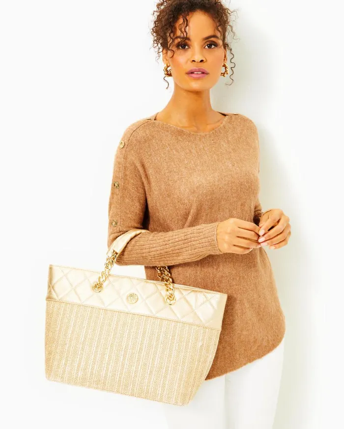 Women Lilly Pulitzer Tops Arna Pullover Sweater Heathered Rattan Women Lilly Pulitzer Tops Arna Pullover Sweater Heathered Rattan