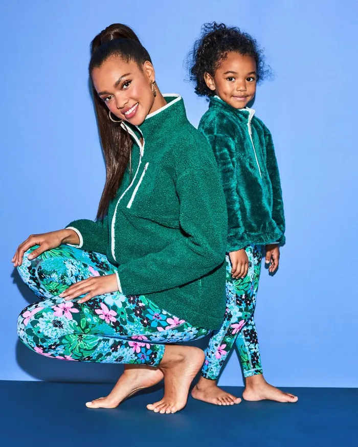 Women Lilly Pulitzer Tops Joyce Sherpa Jacket Evergreen Women Lilly Pulitzer Tops Joyce Sherpa Jacket Evergreen