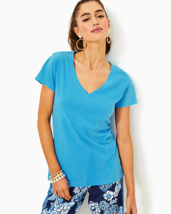 Women Lilly Pulitzer Tops Meredith Tee Spearmint Women Lilly Pulitzer Tops Meredith Tee Spearmint