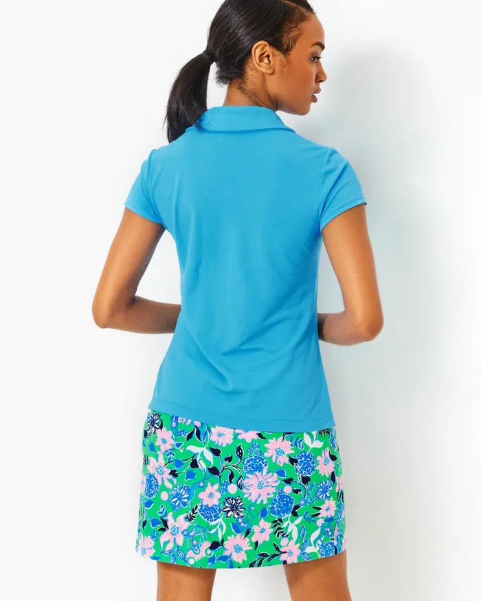 Women Lilly Pulitzer Tops UPF 50 Luxletic Frida Scallop Polo Top Low Tide Navy Women Lilly Pulitzer Tops UPF 50 Luxletic Frida Scallop Polo Top Low Tide Navy