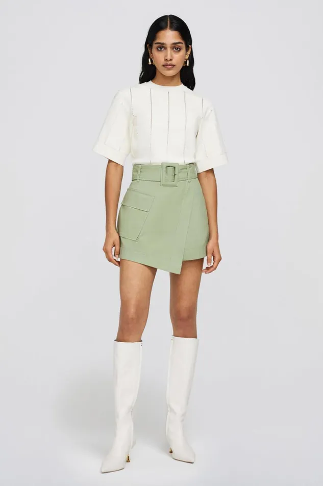Women Lizette Skort Verde Jonathan Simkhai Pants and Bottoms