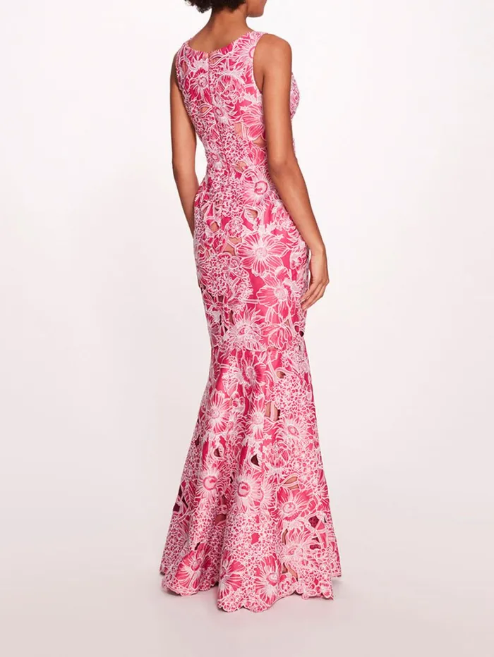 Women Marchesa Dresses Anthousai Gown Fuchsia Ivory Women Marchesa Dresses Anthousai Gown Fuchsia Ivory