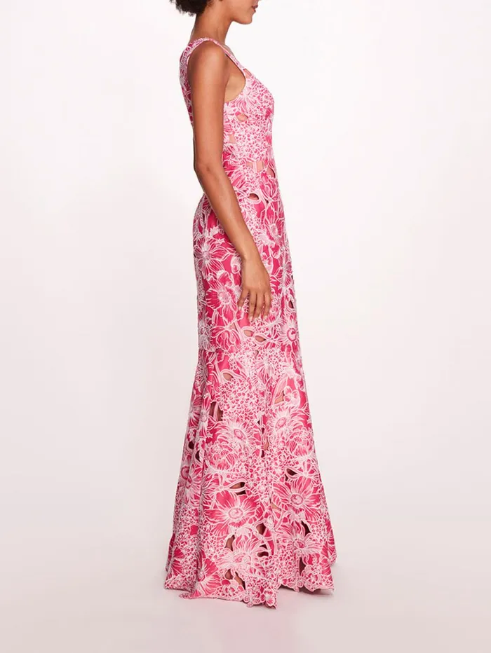 Women Marchesa Dresses Anthousai Gown Fuchsia Ivory Women Marchesa Dresses Anthousai Gown Fuchsia Ivory