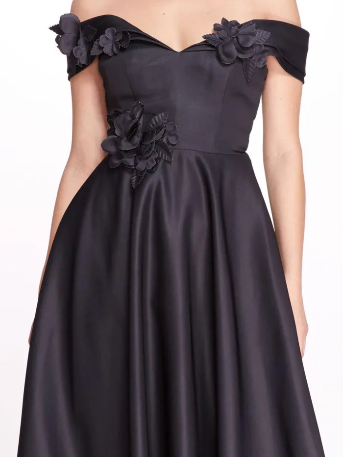 Women Marchesa Dresses Duchess Satin Ball Gown Navy Women Marchesa Dresses Duchess Satin Ball Gown Navy