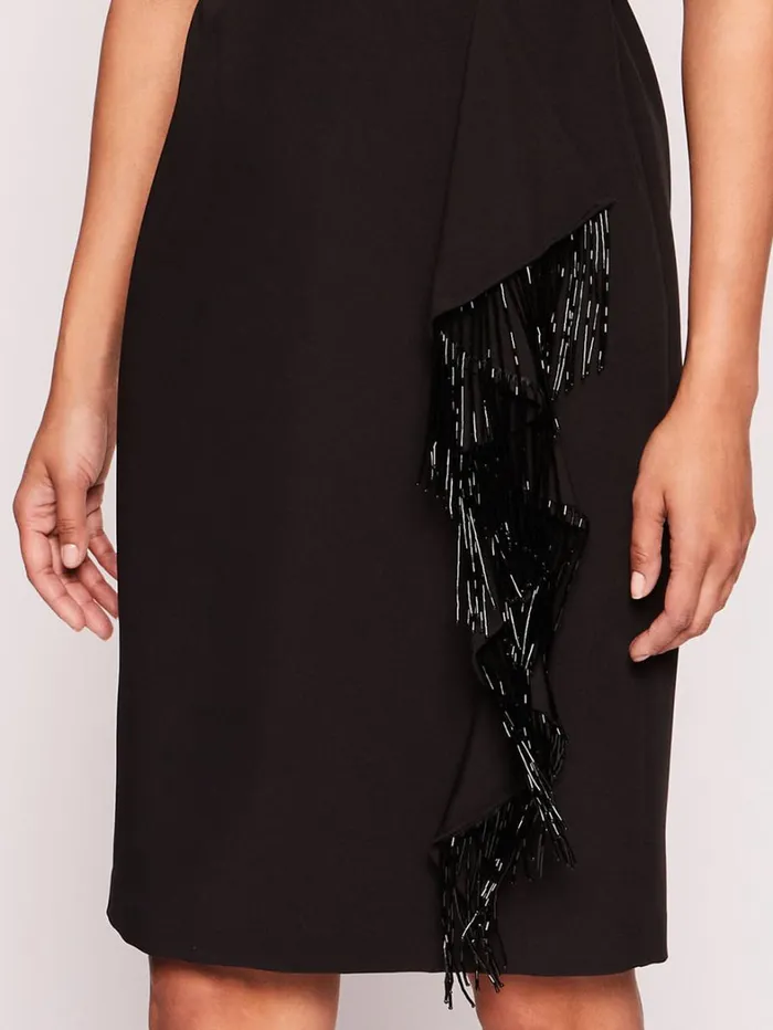 Women Marchesa Dresses Flutter Mini Dress Black