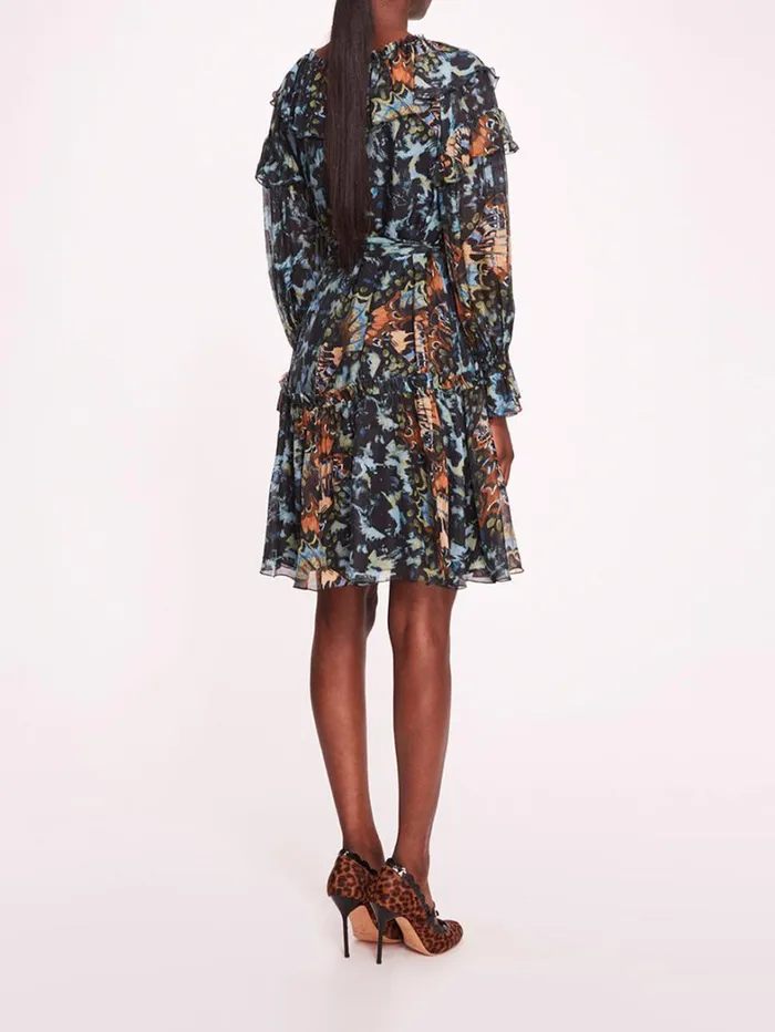 Women Marchesa Dresses Monarch Mini Dress Blue Multi Women Marchesa Dresses Monarch Mini Dress Blue Multi