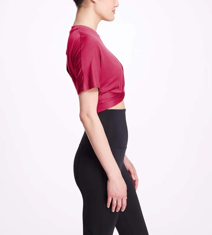Women Marchesa Marchesa Active Azalea Pink Open Back Cropped Workout Top Azalea Women Marchesa Marchesa Active Azalea Pink Open Back Cropped Workout Top Azalea