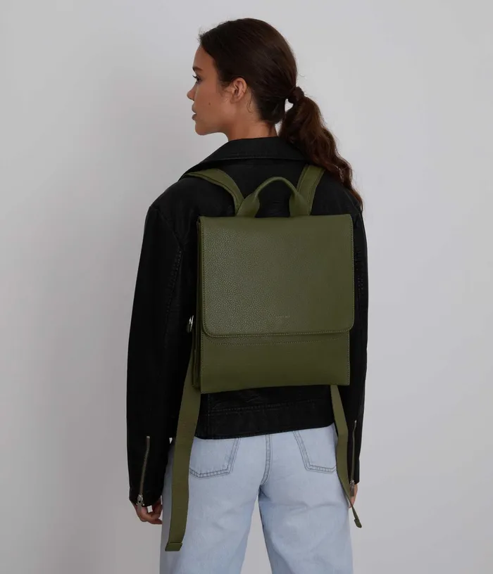 Women Mavi Vegan Backpack 8211 Purity Black Matt and Nat Backpacks