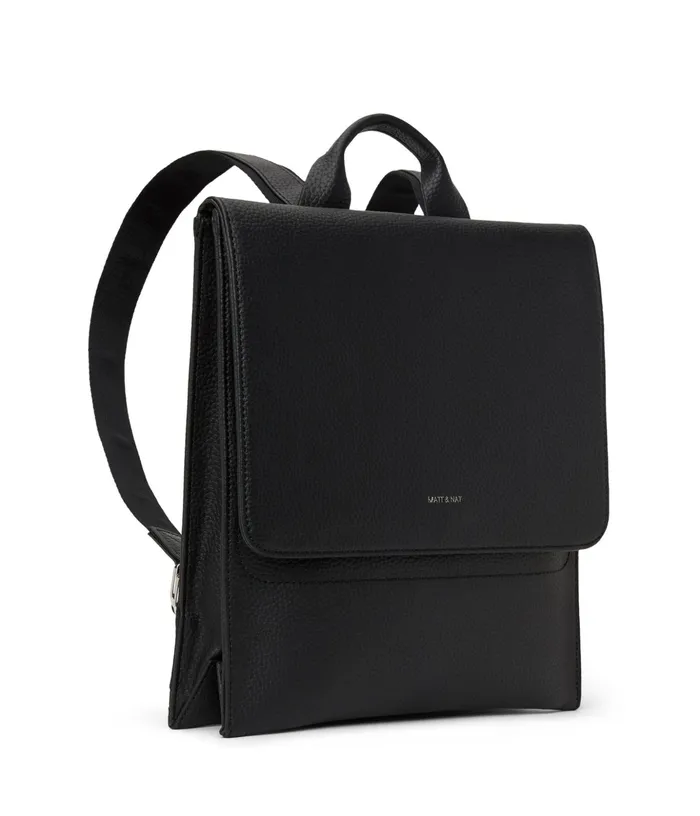 Women Mavi Vegan Backpack 8211 Purity Black Matt and Nat Backpacks