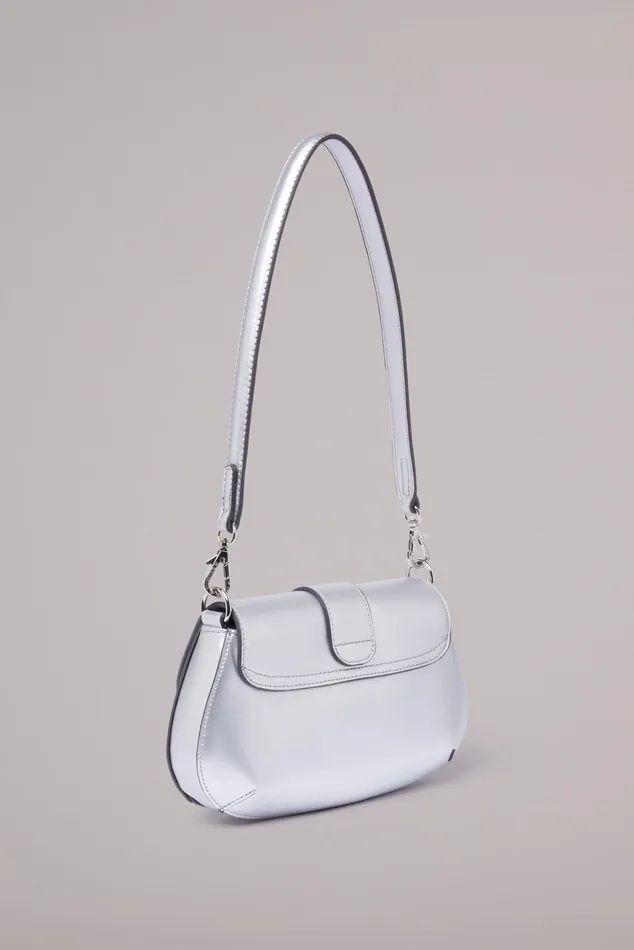 WomenMen Fiorucci Bags Angels Plaque Shoulder Bag Silver