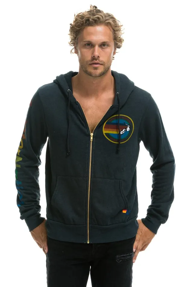 WomenMen Hoodies Aviator Nation Hoodie 8211 Charcoal