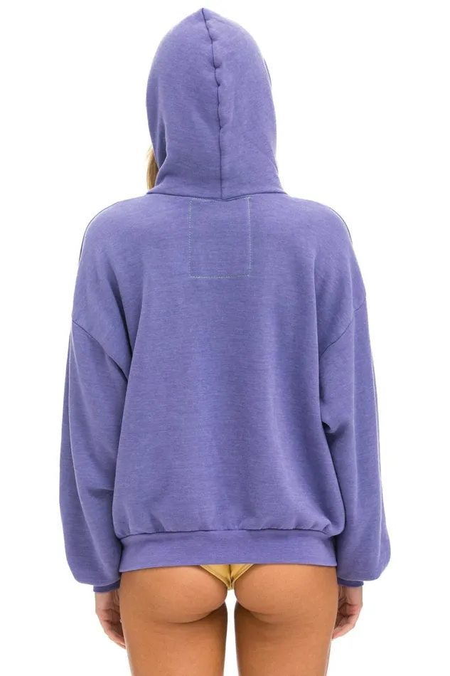 WomenMen Hoodies Aviator Nation Logo Stitch Pullover Relaxed Hoodie 8211 Lavender