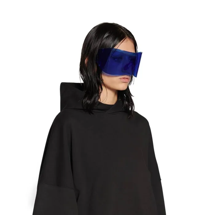 WomenMen Sweatshirts and Hoodies Balenciaga Bb Paris Strass Hoodie Large Fit In Black Faded