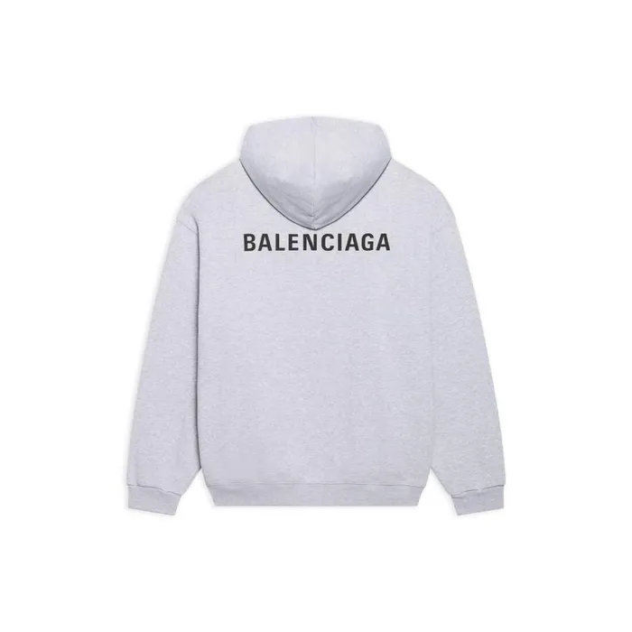 WomenMen Sweatshirts and Hoodies Balenciaga Logo Hoodie Medium Fit In Greyblack