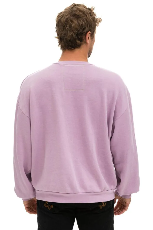 WomenMen Sweatshirts Aviator Nation Logo Relaxed Crew Sweatshirt 8211 Mauve