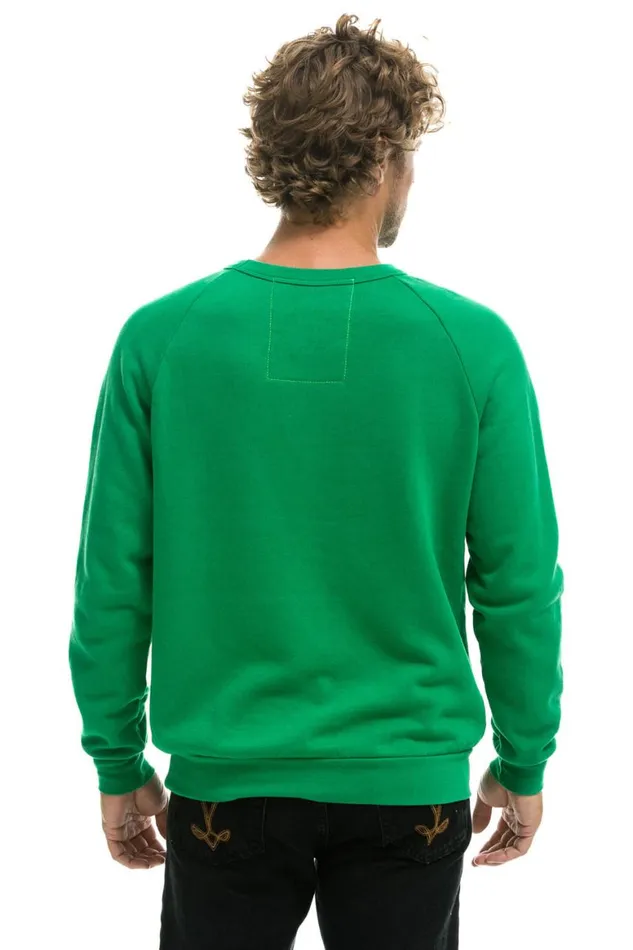 WomenMen Sweatshirts Aviator Nation Never Stop Chasing Rainbows Crew Sweatshirt 8211 Kelly Green