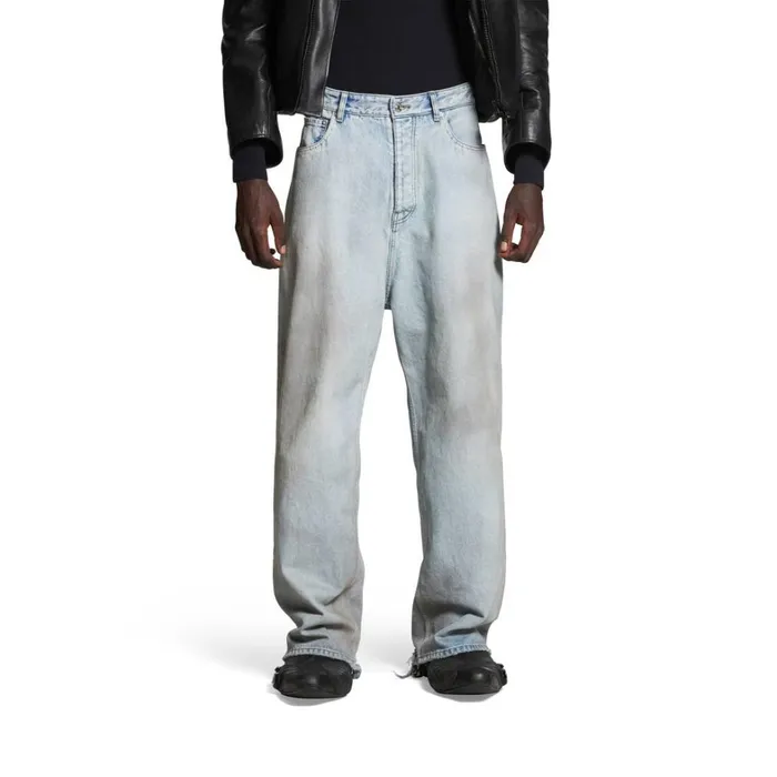 WomenMen Trousers Balenciaga Baggy Trousers In Blue
