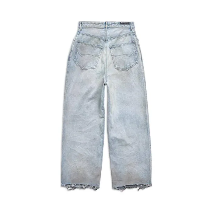 WomenMen Trousers Balenciaga Baggy Trousers In Blue