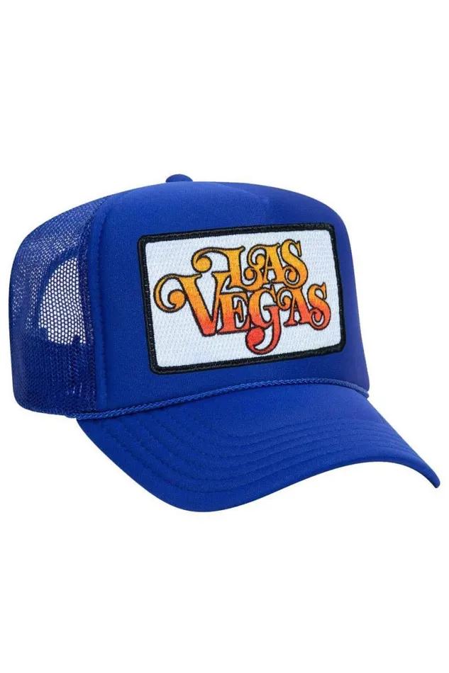 WomenMen Trucker Hats Aviator Nation Las Vegas Script Trucker Hat