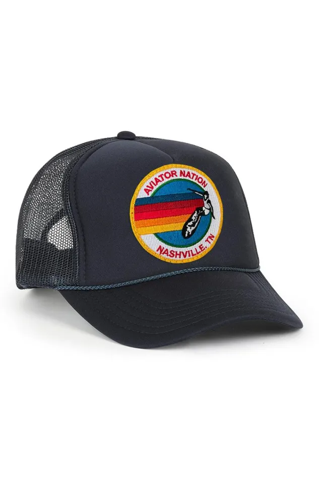 WomenMen Trucker Hats Aviator Nation Nashville Vintage Low Rise Trucker Hat