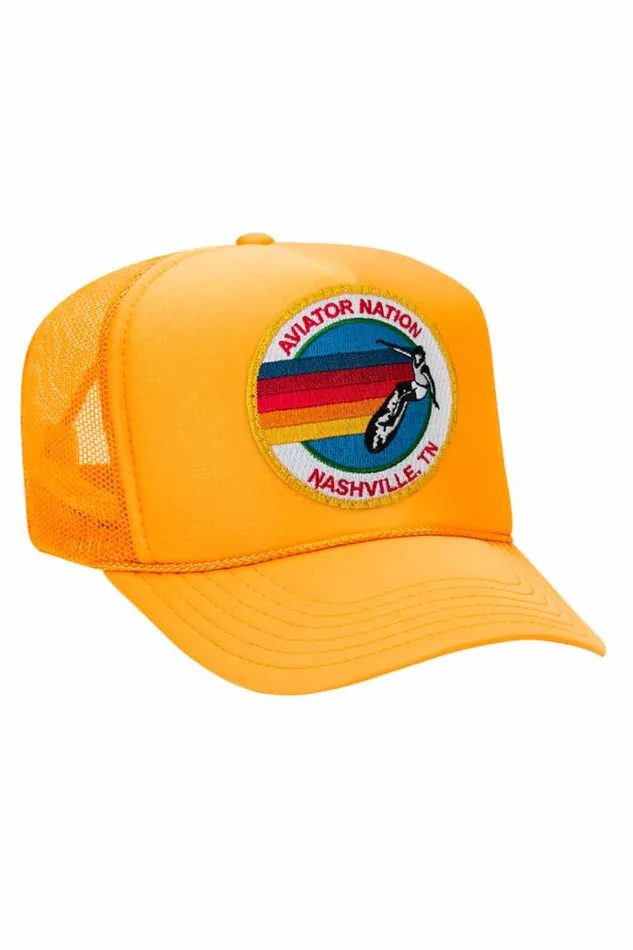 WomenMen Trucker Hats Aviator Nation Nashville Vintage Low Rise Trucker Hat
