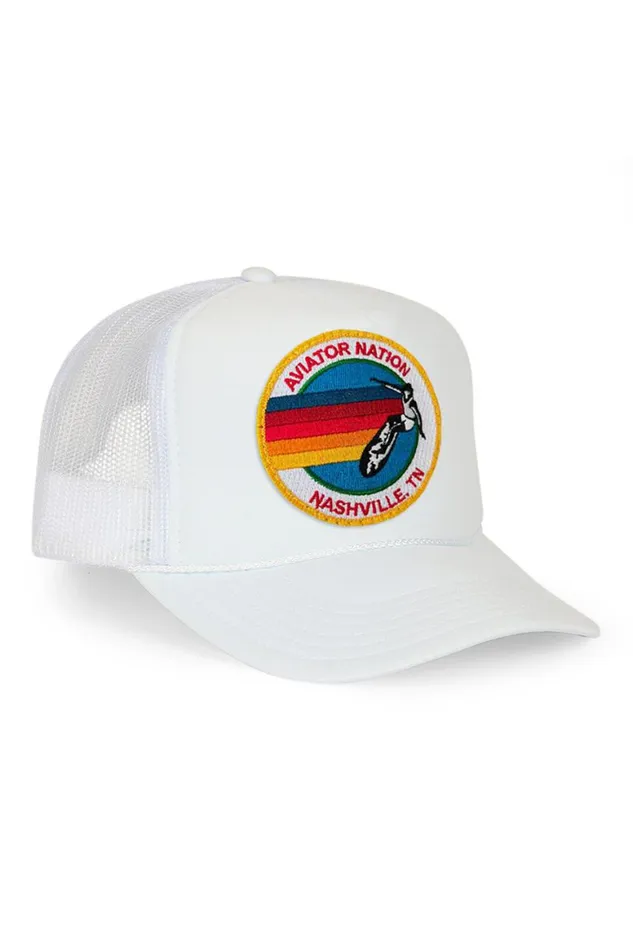 WomenMen Trucker Hats Aviator Nation Nashville Vintage Low Rise Trucker Hat