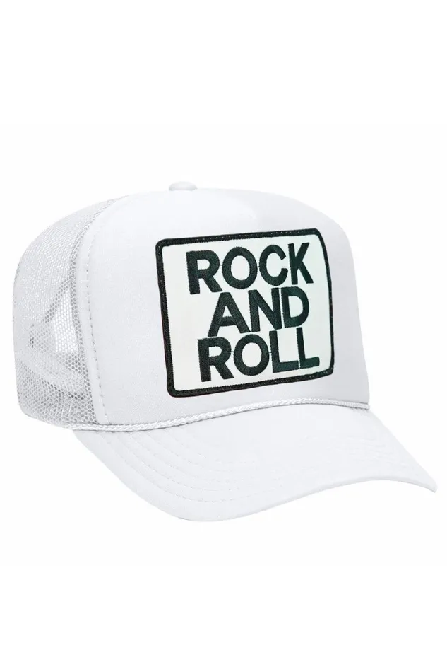 WomenMen Trucker Hats Aviator Nation Rock and Roll Vintage Trucker Hat