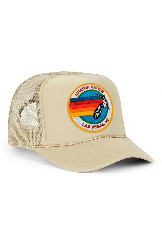 WomenMen Trucker Hats Aviator Nation Signature Las Vegas 8211 Vintage Low Rise Trucker