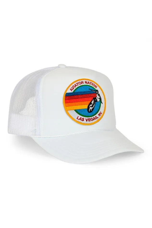 WomenMen Trucker Hats Aviator Nation Signature Las Vegas 8211 Vintage Low Rise Trucker