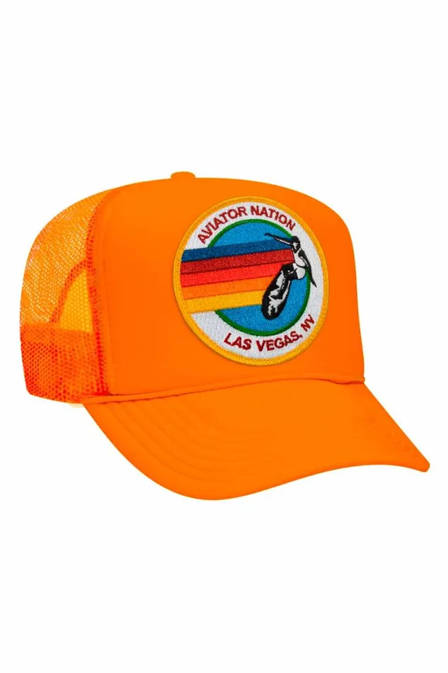 WomenMen Trucker Hats Aviator Nation Signature Las Vegas 8211 Vintage Low Rise Trucker