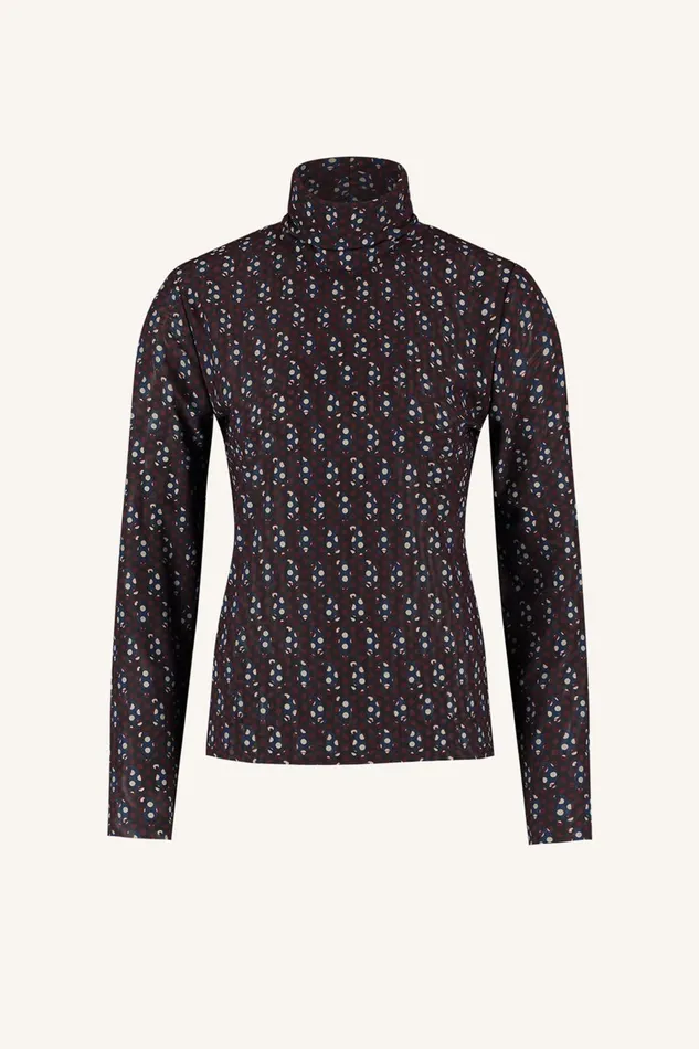 Women Mesh Paisley Top Paisley Dots Bybar Tops and Shirts
