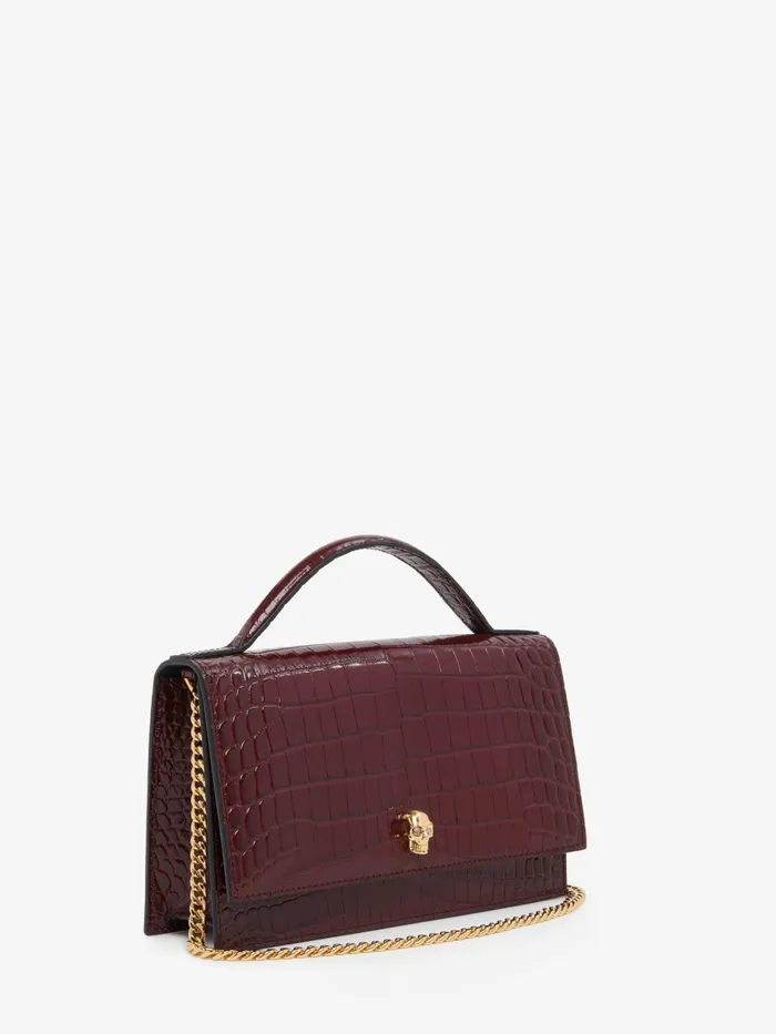 Women Mini Bags Alexander McQueen Top Handle Skull Bag Madder