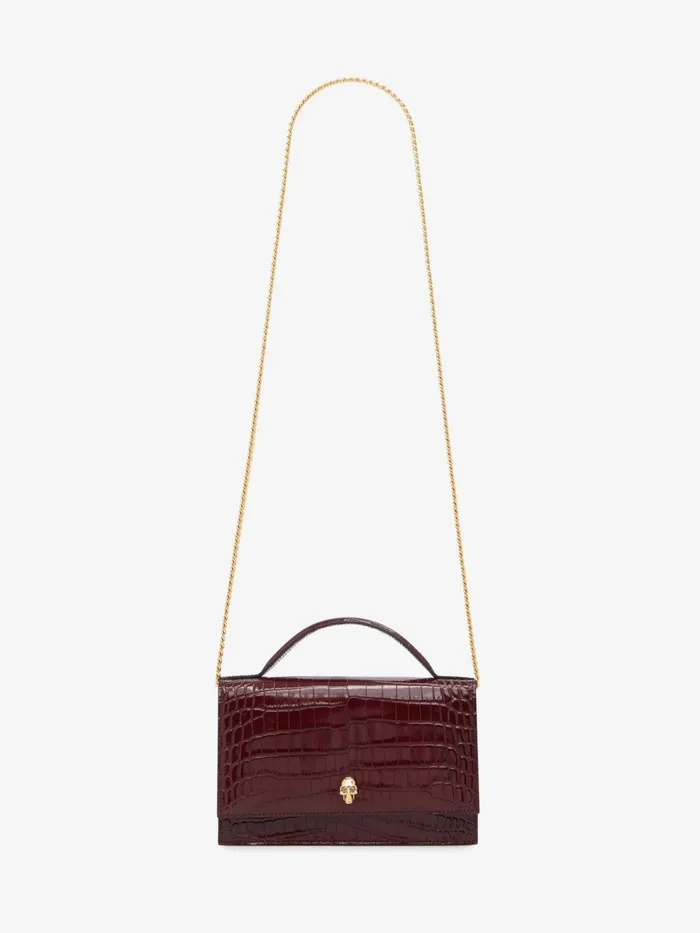 Women Mini Bags Alexander McQueen Top Handle Skull Bag Madder