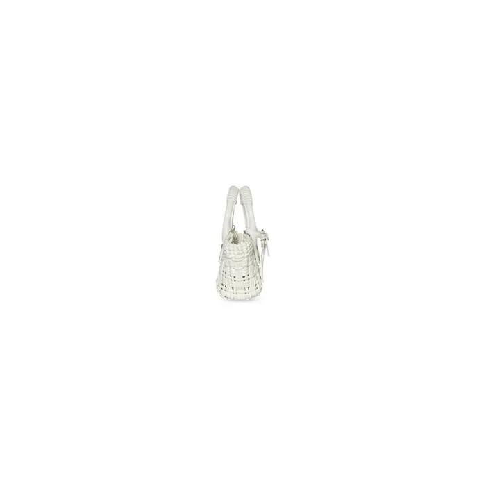 Women Mini Bags Balenciaga Bistro Xxs Basket With Strap In White