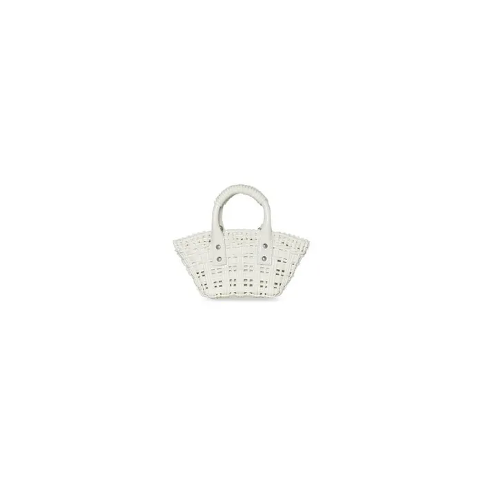 Women Mini Bags Balenciaga Bistro Xxs Basket With Strap In White
