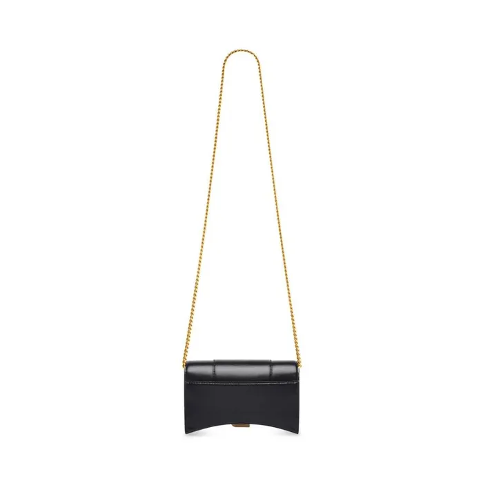 Women Mini Bags Balenciaga Hourglass Wallet On Chain Box In Black