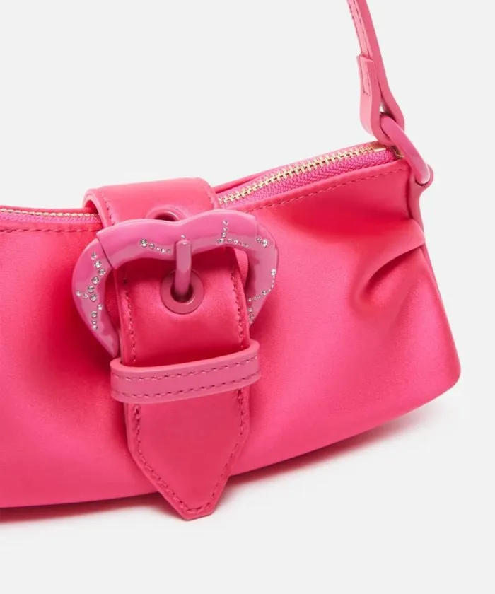 Women Mini Bags Pinko Duchesse Clutch With Heartshaped Buckle Pinko Pinkblock Colour